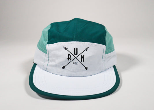 5 panel cross run hat neon