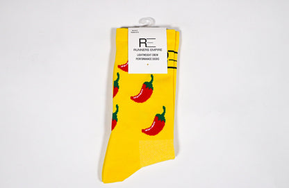 Chili Peppers Lightweight Crew Performance Socks