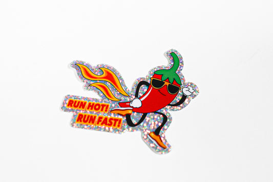 Run Hot Run Fast Sticker