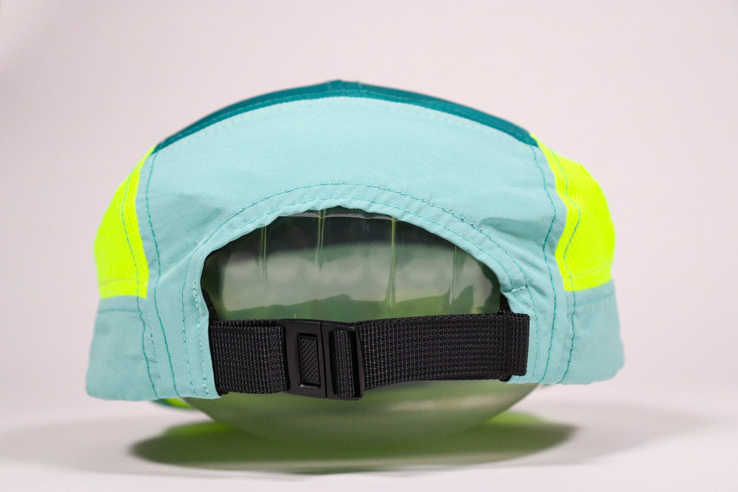 5 panel cross run hat neon