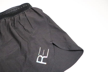 Grid pattern Split shorts 3"