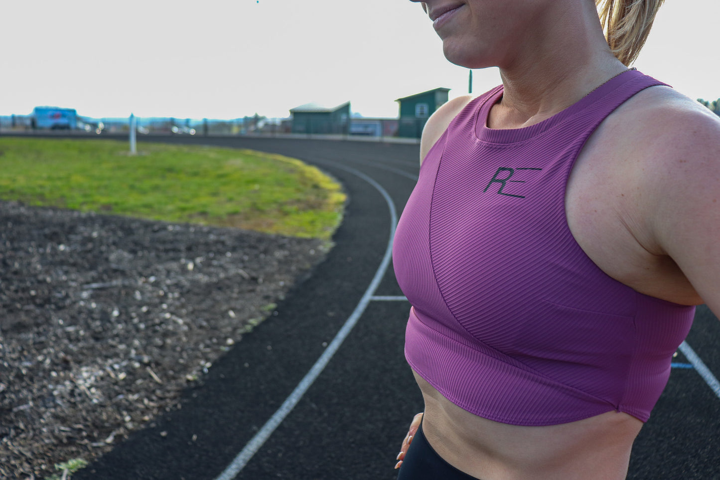 Ribbed racing sports bra